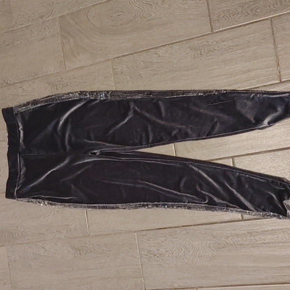 Chic Me Sparkling Velvet Sequin Tracksuit Women's Small (4-6) Flaw On Pants, Y2K - Picture 5 of 9